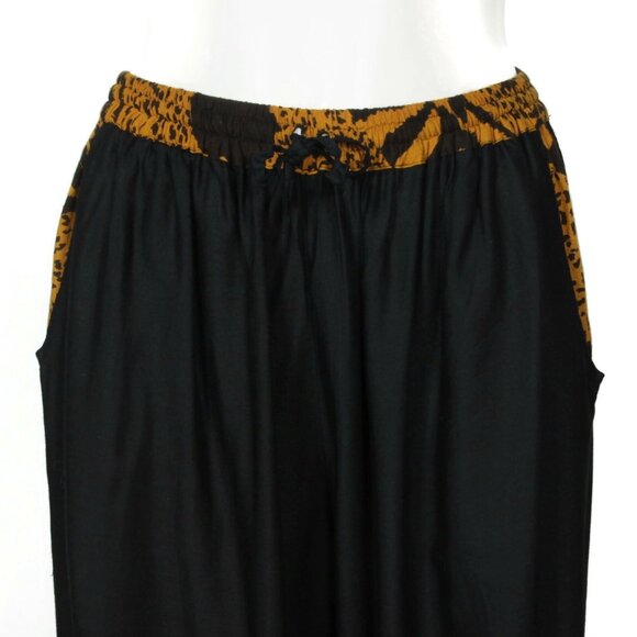 Vintage 80s Leopard Multi-print Oversize Blouse Pants White Lotus Ok Mike OS 206 - Picture 7 of 10